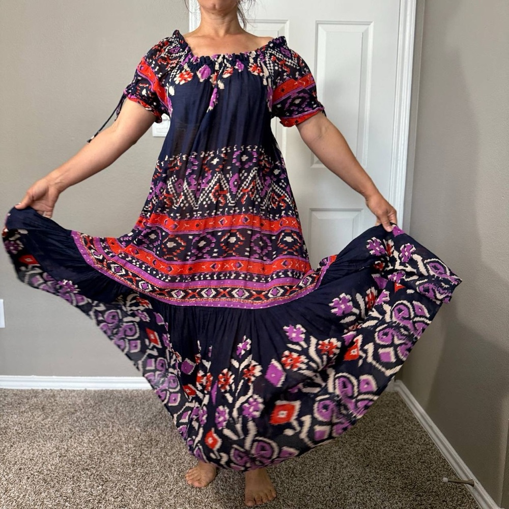 Free People Boho Maxi Dress – Size M (Runs Loose) - Picture 2 of 10